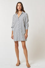 Load image into Gallery viewer, Collard Button up Dress, Navy