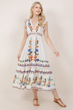 Load image into Gallery viewer, Calli Midi Dress, White/Multi