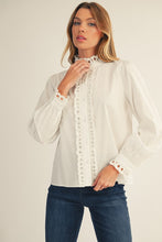 Load image into Gallery viewer, Eloise Eyelet Top, White