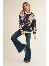 Load image into Gallery viewer, Floral Pattern Sweater Top