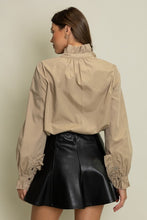 Load image into Gallery viewer, Ruffled Button Up Blouse