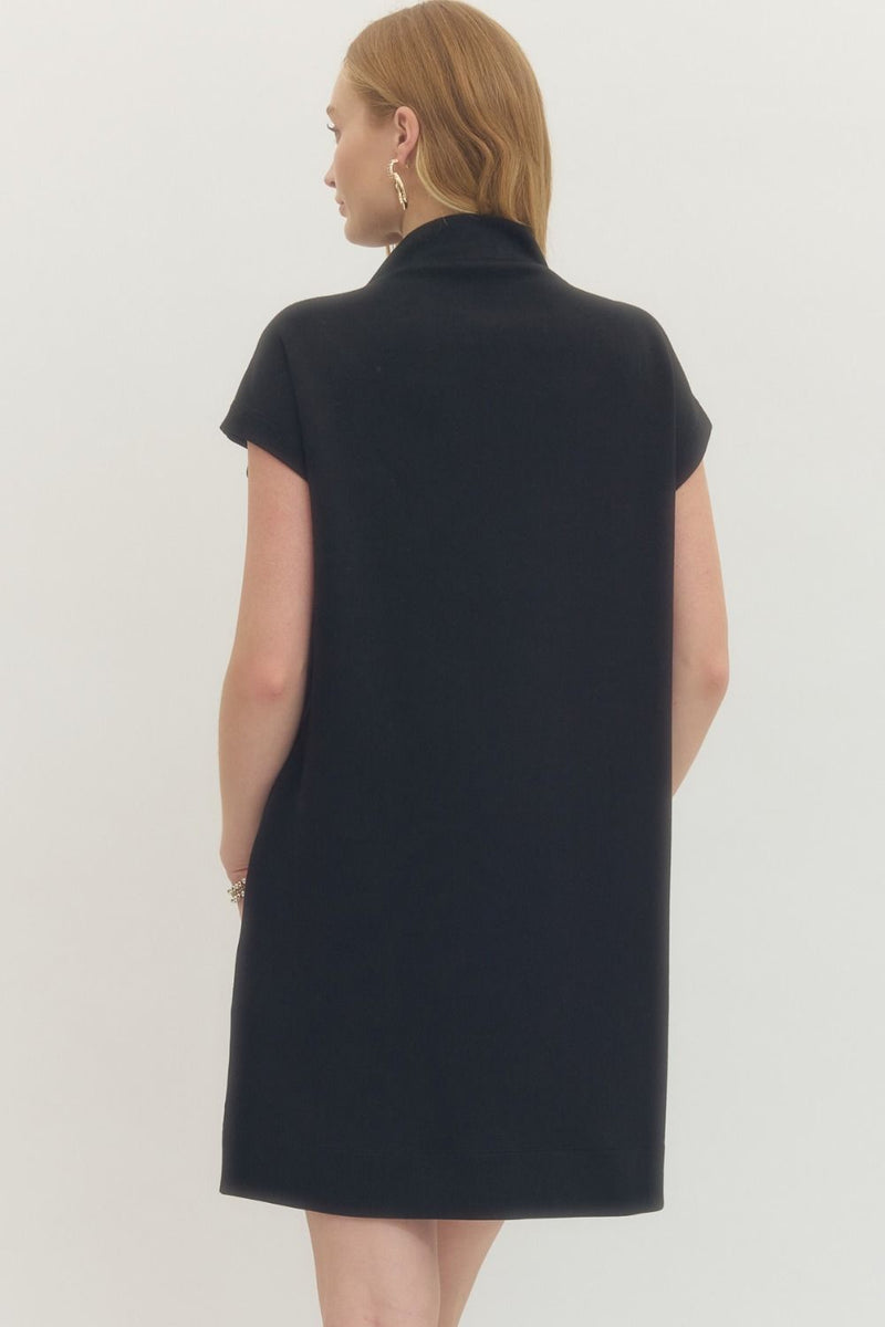 Black Mock Neck Dress – Posh & P Boutique