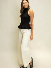 Load image into Gallery viewer, Ruffled Hem Mock Neck Knit Top