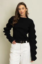 Load image into Gallery viewer, Scalloped Sleeve Sweater