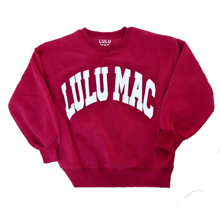 Lulu Mac Sweatshirt Puff Cardinal/White