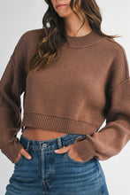 Load image into Gallery viewer, Cropped Mock Neck Sweater
