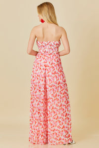 Madelyn Pleated Jumpsuit, Floral