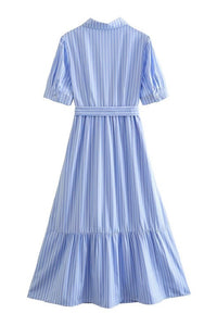 Main Street Shirt Dress, Blue