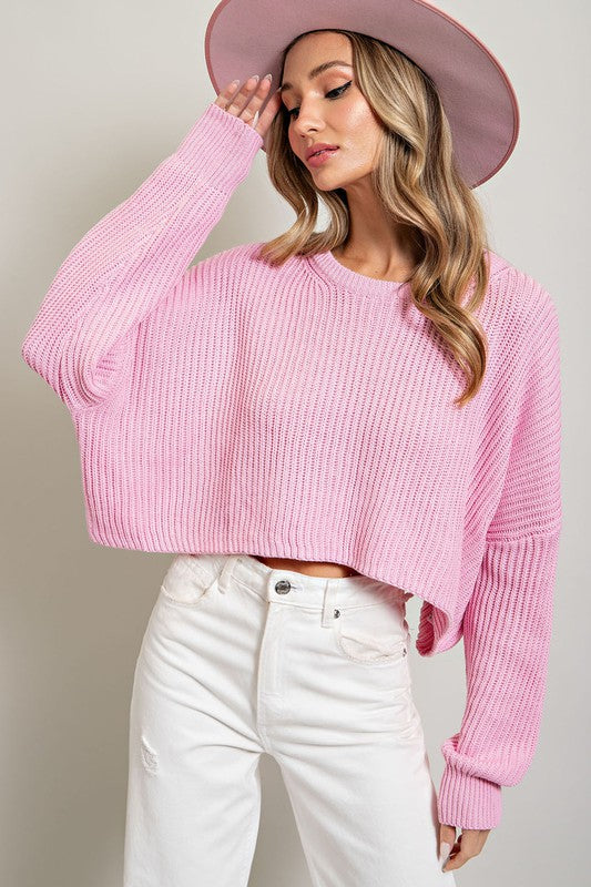 Better Days Sweater, Bubble Pink