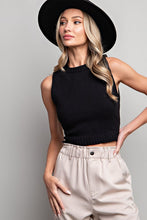 Load image into Gallery viewer, Cropped Knit Tank, Black
