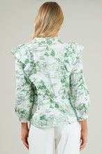 Load image into Gallery viewer, Grayson Ruffle Top, Green
