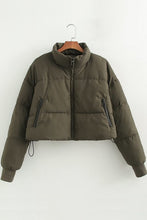 Load image into Gallery viewer, Cropped Puff Jacket, Olive
