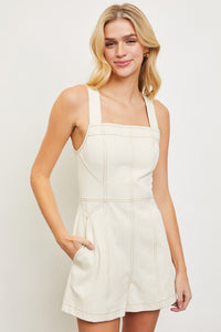 Out and About Romper, Oatmeal