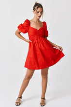 Load image into Gallery viewer, Balloon Sleeve Dress, Red
