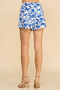 Floral Shorts, Blue