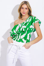 Load image into Gallery viewer, Kenzi One Shoulder Top, Green
