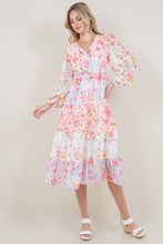 Load image into Gallery viewer, Floral Long Sleeve Ruffle Dress
