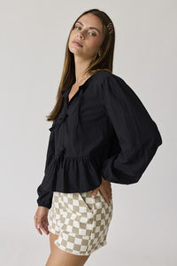 Haily Bow Top, Black