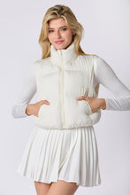 Load image into Gallery viewer, Cropped Puffer Vest, Cream
