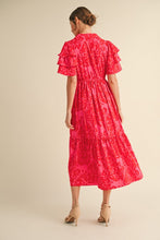 Load image into Gallery viewer, Anna Ruffly Dress, Red
