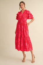 Load image into Gallery viewer, Anna Ruffly Dress, Red
