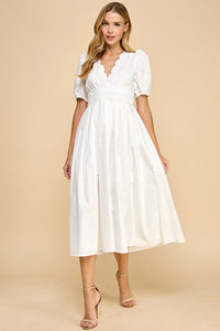 Eden Midi Dress, White