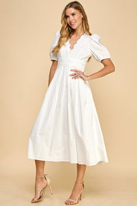 Eden Midi Dress, White