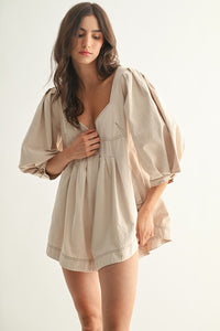 Winnie Romper, Beige