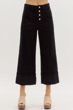 Load image into Gallery viewer, Cropped Wide Leg, Black
