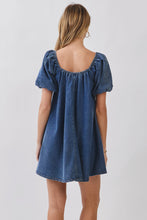 Load image into Gallery viewer, Denim Puff Sleeve Dress
