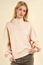 Load image into Gallery viewer, Henley Pullover, Cream
