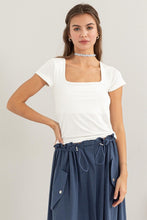 Load image into Gallery viewer, Clara Square Neck Top, Off White
