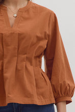 Load image into Gallery viewer, Caramel Pintuck Top
