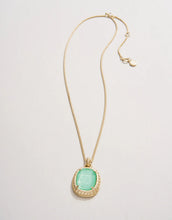 Load image into Gallery viewer, Karina Oval Necklace 18" Sea Foam
