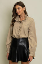 Load image into Gallery viewer, Ruffled Button Up Blouse
