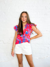Load image into Gallery viewer, Wild Floral Top, Fuchsia
