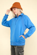 Load image into Gallery viewer, Basic Half Zip Pullover, Blue
