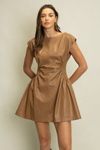 Load image into Gallery viewer, Lex Faux Leather Dress, Mocha
