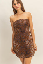 Load image into Gallery viewer, Leopard Print Strapless Mini Dress
