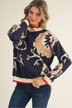 Load image into Gallery viewer, Floral Pattern Sweater Top
