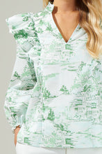 Load image into Gallery viewer, Grayson Ruffle Top, Green
