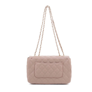Elizabeth Quilted Crossbody Bag, Taupe