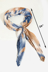 Pleated Tie Dye Pattern Scarf