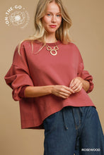 Load image into Gallery viewer, Luxeknit Crewneck Top, Rosewood
