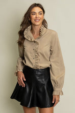 Load image into Gallery viewer, Ruffled Button Up Blouse
