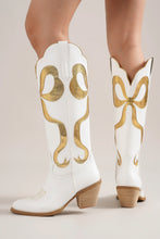 Load image into Gallery viewer, Glenda Boot, White and Gold
