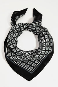 Multi Square Print Bandana Scarf