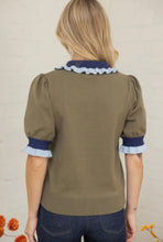 Load image into Gallery viewer, Hayes Blue And Green Collared Sweater
