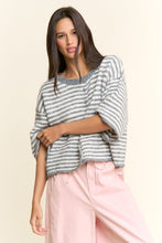 Load image into Gallery viewer, Striped Button Down Sweater, Grey
