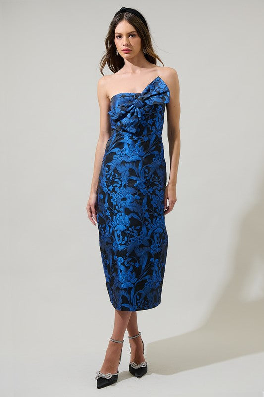 Claudia Bow Midi Dress Posh & P Boutique Claudia Bow Midi Dress Posh & P Boutique